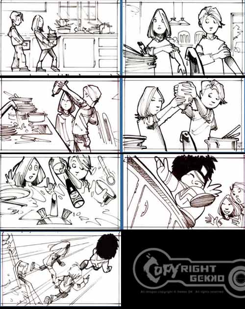 Storyboard til Fætter BR